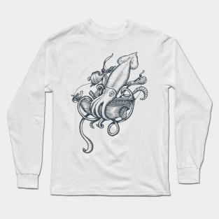 Kraken and Ship Long Sleeve T-Shirt